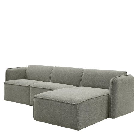 Καναπές Γωνιακός Αναστρέψιμος ArteLibre MAFFEI Γκρι Ύφασμα 268x163x76cm