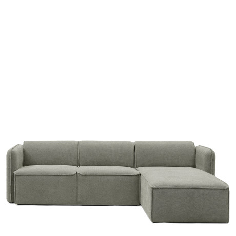 Καναπές Γωνιακός Αναστρέψιμος ArteLibre MAFFEI Γκρι Ύφασμα 268x163x76cm