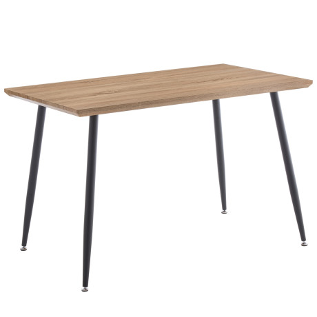 Τραπέζι Τραπεζαρίας ArteLibre MINOS Sonoma/Μαύρο Μέταλλο/Μοριοσανίδα 120x70x75cm