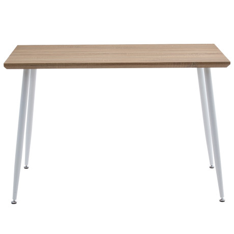 Τραπέζι Τραπεζαρίας ArteLibre MINOS Sonoma/Λευκό Μέταλλο/Μοριοσανίδα 120x70x75cm