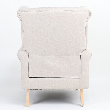 Πολυθρόνα ArteLibre OTTAVIA Μπεζ Ύφασμα 77x80x106cm