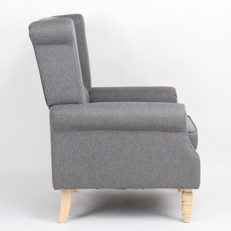 Πολυθρόνα ArteLibre OTTAVIA Σκούρο Γκρι Ύφασμα 77x80x106cm