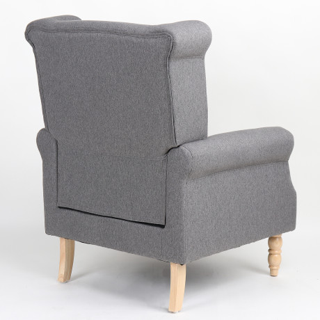 Πολυθρόνα ArteLibre OTTAVIA Σκούρο Γκρι Ύφασμα 77x80x106cm