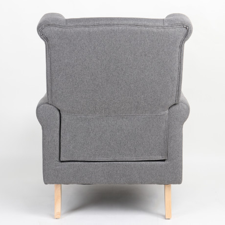 Πολυθρόνα ArteLibre OTTAVIA Σκούρο Γκρι Ύφασμα 77x80x106cm