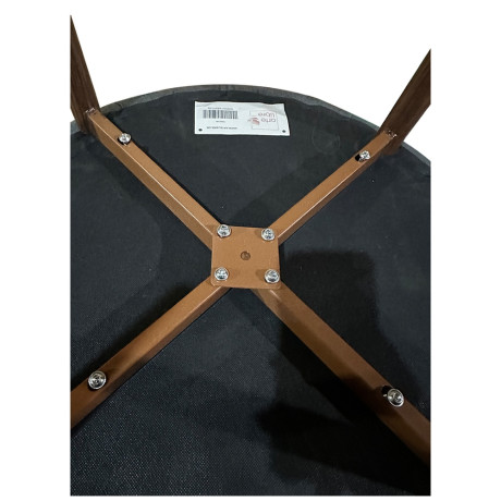 Καρέκλα Τραπεζαρίας ArteLibre LUZIA Γκρι/Καρυδί Ύφασμα/Μέταλλο 57x60x78cm