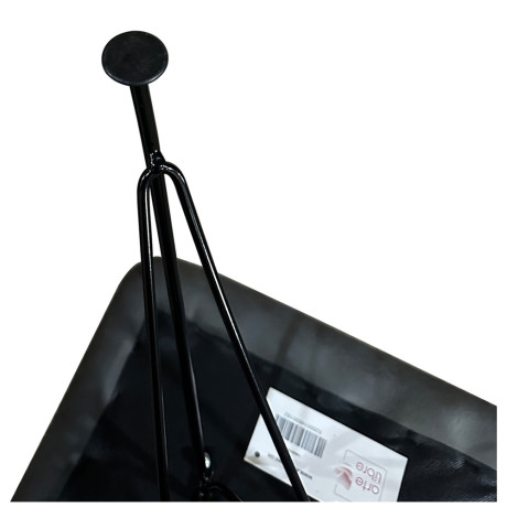 Καρέκλα Τραπεζαρίας ArteLibre SELVA Vintage Μαύρο PU/Μέταλλο 43x57x81cm