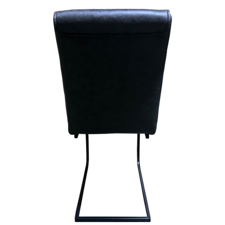 Καρέκλα Τραπεζαρίας ArteLibre ESTRELLA Γκρι/Μαύρο PU/Μέταλλο 43x56x95cm