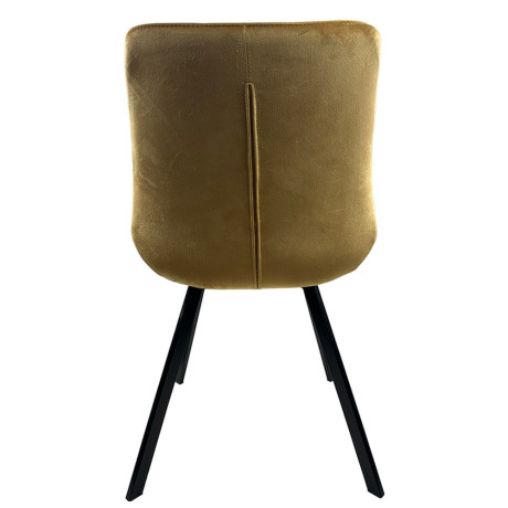 Καρέκλα Τραπεζαρίας ArteLibre BRISA Μπεζ/Μαύρο Βελούδο/Μέταλλο 53x60x85cm