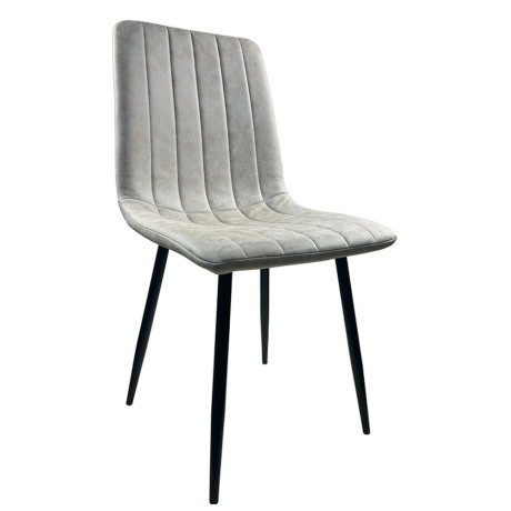 Καρέκλα Τραπεζαρίας ArteLibre YUCARIA Μπεζ/Μαύρο PU/Μέταλλο 44x55x86cm