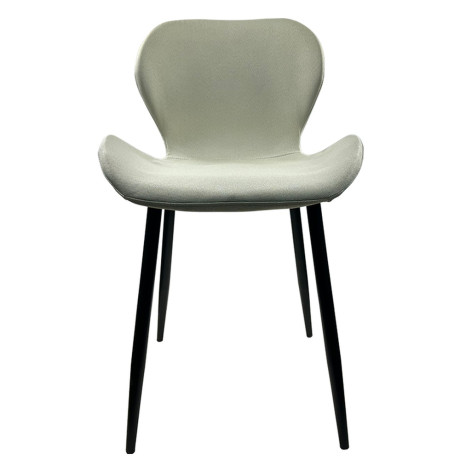 Καρέκλα Τραπεζαρίας ArteLibre RIOJA Sand/Μαύρο Ύφασμα/Μέταλλο 46x50x80cm