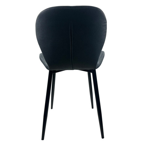 Καρέκλα Τραπεζαρίας ArteLibre RIOJA Γκρι/Μαύρο Ύφασμα/Μέταλλο 46x50x80cm