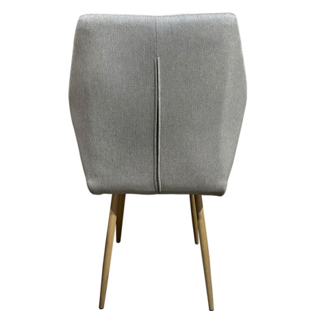 Καρέκλα Τραπεζαρίας ArteLibre LAGOA Ανοιχτό Καφέ/Φυσικό Ύφασμα/Μέταλλο 46x57x86cm