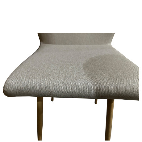 Καρέκλα Τραπεζαρίας ArteLibre LAGOA Ανοιχτό Καφέ/Φυσικό Ύφασμα/Μέταλλο 46x57x86cm