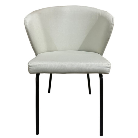 Καρέκλα Τραπεζαρίας ArteLibre JACARANDA Μπεζ/Μαύρο Ύφασμα/Μέταλλο 56x56x76cm