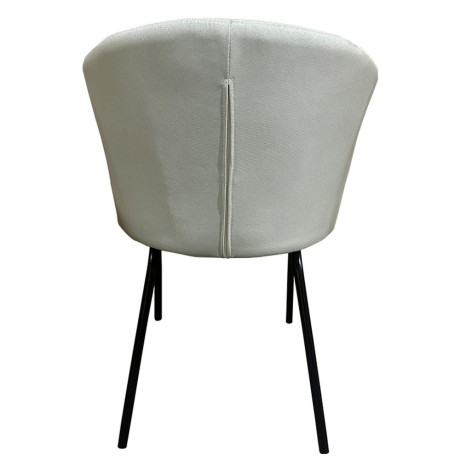 Καρέκλα Τραπεζαρίας ArteLibre JACARANDA Μπεζ/Μαύρο Ύφασμα/Μέταλλο 56x56x76cm