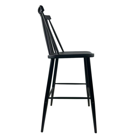 Σκαμπό Bar ArteLibre MARANTA Μαύρο PP/Μέταλλο 45x46x97cm