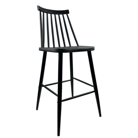 Σκαμπό Bar ArteLibre MARANTA Μαύρο PP/Μέταλλο 45x46x97cm