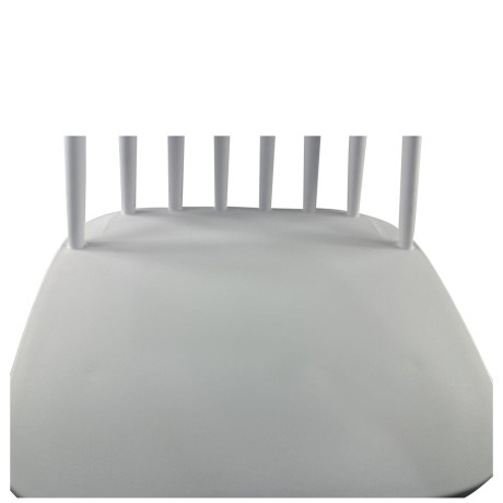 Σκαμπό Bar ArteLibre MARANTA Λευκό/Καρυδί PP/Μέταλλο 45x46x97cm