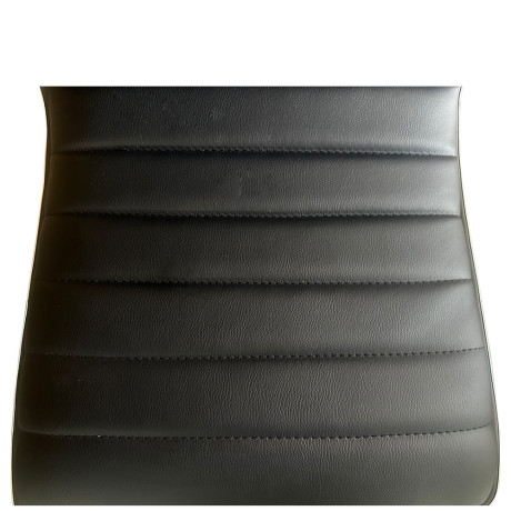 Σκαμπό Bar ArteLibre ENCANTA Μαύρο/Χρώμιο PU/Μέταλλο 41x50x59/94-80/115cm