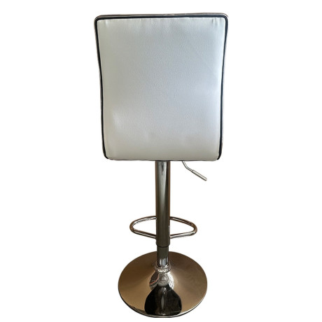 Σκαμπό Bar ArteLibre ENCANTA Λευκό/Χρώμιο PU/Μέταλλο 41x50x59/94-80/115cm