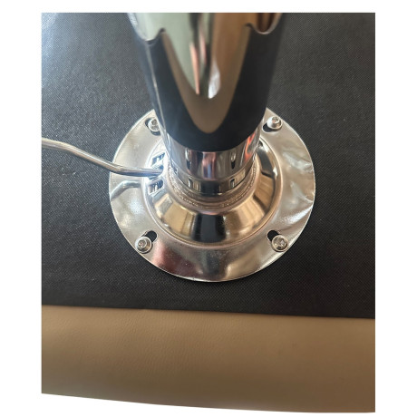 Σκαμπό Bar ArteLibre ENCANTA Λευκό/Χρώμιο PU/Μέταλλο 41x50x59/94-80/115cm