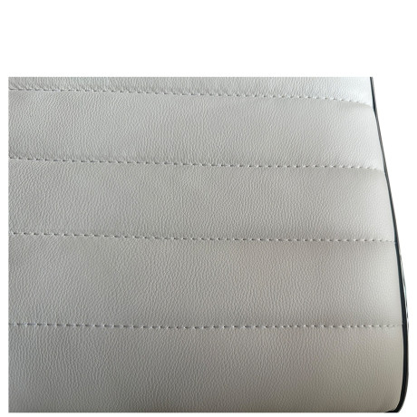 Σκαμπό Bar ArteLibre ENCANTA Λευκό/Χρώμιο PU/Μέταλλο 41x50x59/94-80/115cm