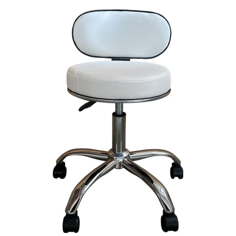 Καρέκλα Εργασίας ArteLibre FIRMEZA Λευκό/Χρώμιο PU/Μέταλλο 47x47x67/78cm