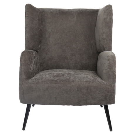 Πολυθρόνα ArteLibre NORA Γκρι Ύφασμα/Μέταλλο 100x80x89cm