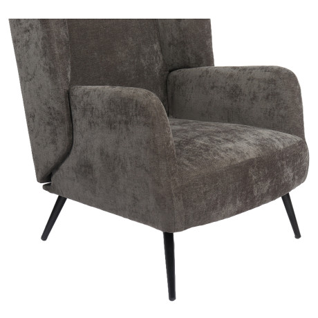 Πολυθρόνα ArteLibre NORA Γκρι Ύφασμα/Μέταλλο 100x80x89cm