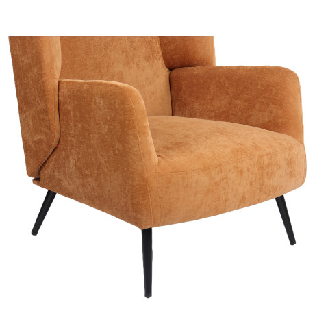 Πολυθρόνα ArteLibre NORA Πορτοκαλί Ύφασμα/Μέταλλο 100x80x89cm