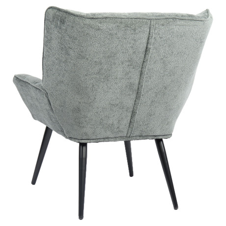 Πολυθρόνα ArteLibre TIVA Πράσινο Ύφασμα Σενίλ/Μέταλλο 84x78x77cm