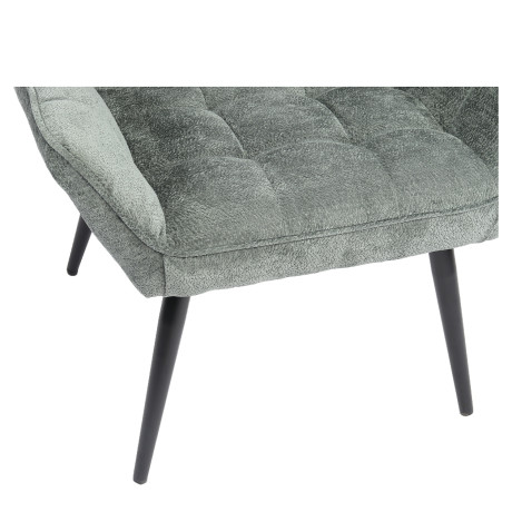 Πολυθρόνα ArteLibre TIVA Πράσινο Ύφασμα Σενίλ/Μέταλλο 84x78x77cm