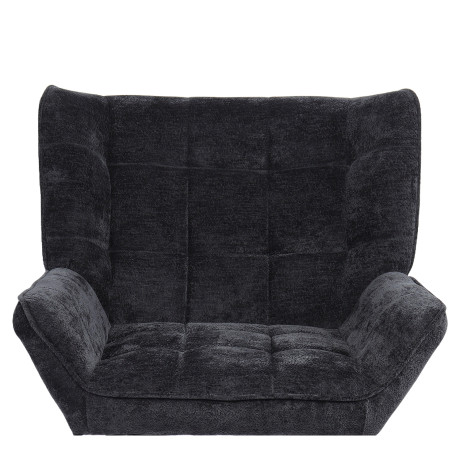 Πολυθρόνα ArteLibre TIVA Μαύρο Ύφασμα Σενίλ/Μέταλλο 84x78x77cm