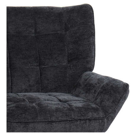 Πολυθρόνα ArteLibre TIVA Μαύρο Ύφασμα Σενίλ/Μέταλλο 84x78x77cm