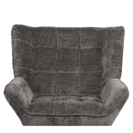 Πολυθρόνα ArteLibre TIVA Γκρι Σκούρο Ύφασμα Σενίλ/Μέταλλο 84x78x77cm