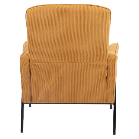 Πολυθρόνα ArteLibre ELAN Πορτοκαλί Ύφασμα Κοτλέ/Μέταλλο 94x77x82cm