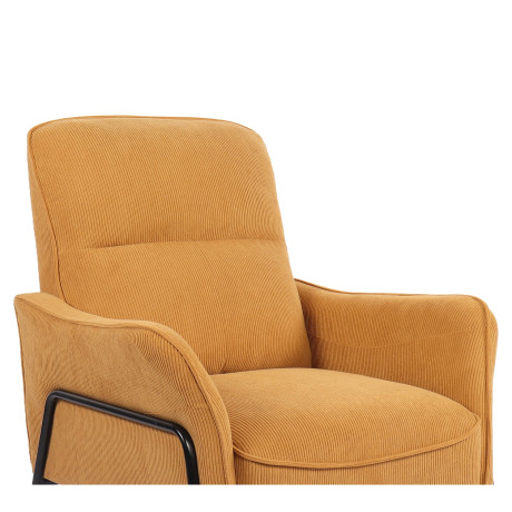 Πολυθρόνα ArteLibre ELAN Πορτοκαλί Ύφασμα Κοτλέ/Μέταλλο 94x77x82cm