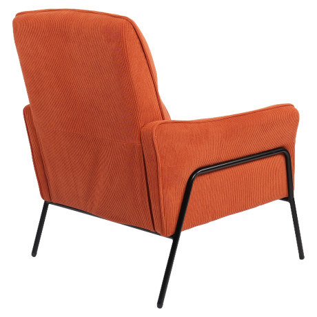 Πολυθρόνα ArteLibre ELAN Σάπιο Μήλο Ύφασμα Κοτλέ/Μέταλλο 94x77x82cm