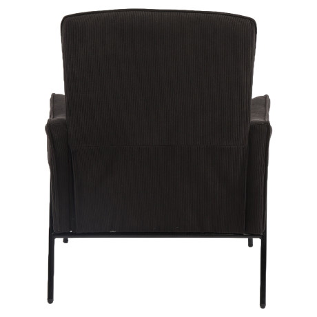 Πολυθρόνα ArteLibre ELAN Μαύρο Ύφασμα Κοτλέ/Μέταλλο 94x77x82cm