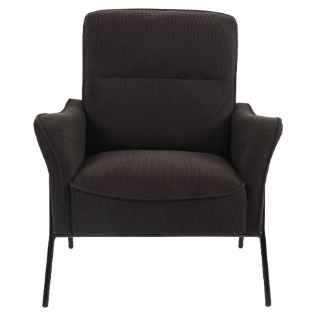 Πολυθρόνα ArteLibre ELAN Μαύρο Ύφασμα Κοτλέ/Μέταλλο 94x77x82cm