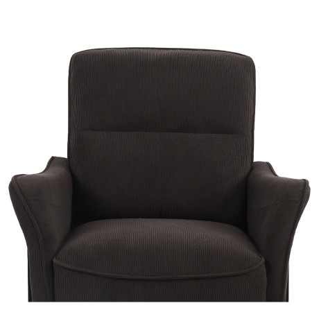 Πολυθρόνα ArteLibre ELAN Μαύρο Ύφασμα Κοτλέ/Μέταλλο 94x77x82cm