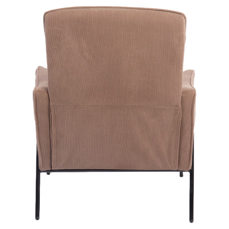 Πολυθρόνα ArteLibre ELAN Taupe Ύφασμα Κοτλέ/Μέταλλο 94x77x82cm