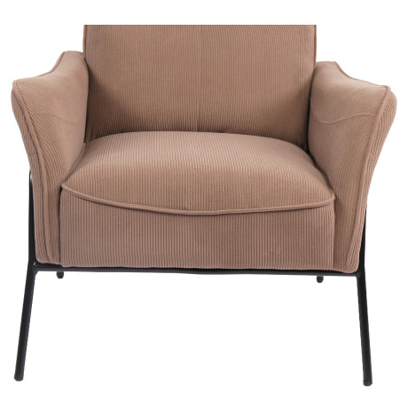 Πολυθρόνα ArteLibre ELAN Taupe Ύφασμα Κοτλέ/Μέταλλο 94x77x82cm