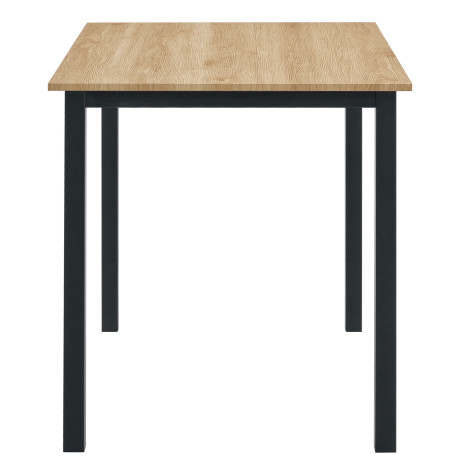 Τραπέζι Τραπεζαρίας ArteLibre VERDELL Sonoma/Μαύρο Μέταλλο/Μοριοσανίδα 110x70x76cm