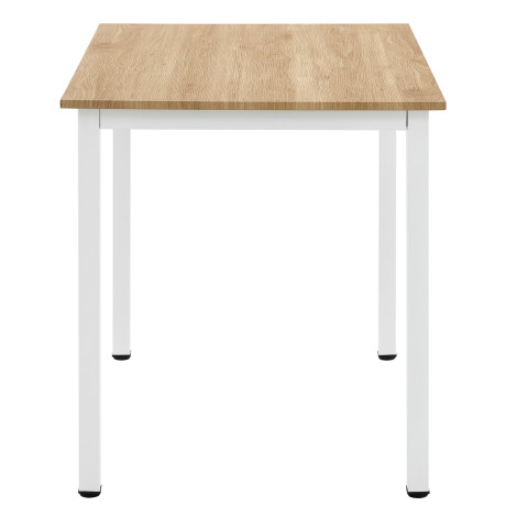 Τραπέζι Τραπεζαρίας ArteLibre VERDELL Sonoma/Λευκό Μέταλλο/Μοριοσανίδα 110x70x76cm