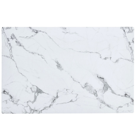 Τραπέζι Τραπεζαρίας ArteLibre IRWELL Λευκό Μάρμαρο/Μαύρο Μέταλλο/Μοριοσανίδα 120x80x75cm