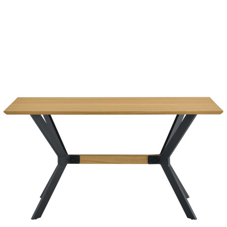 Τραπέζι Τραπεζαρίας ArteLibre ELDRIDGE Sonoma/Μαύρο Μέταλλο/Μοριοσανίδα 140x70x74cm