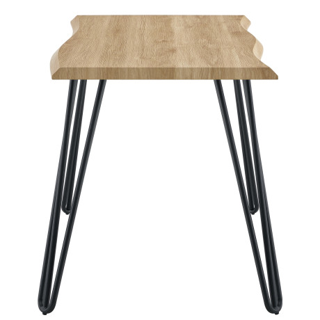 Τραπέζι Τραπεζαρίας ArteLibre BRANWELL Sonoma/Μαύρο Μέταλλο/Μοριοσανίδα 160x80x77.5cm