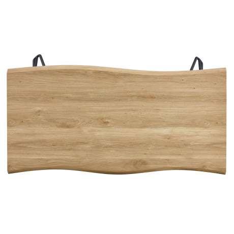 Τραπέζι Τραπεζαρίας ArteLibre BRANWELL Sonoma/Μαύρο Μέταλλο/Μοριοσανίδα 160x80x77.5cm