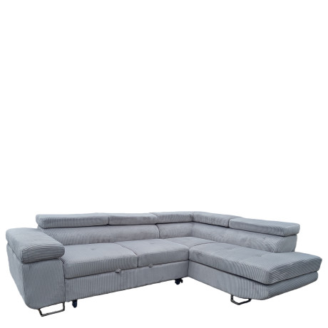 Καναπές Γωνιακός ArteLibre LUZANO Γκρι Ανοιχτό Ύφασμα/MDF 277x203x100cm
